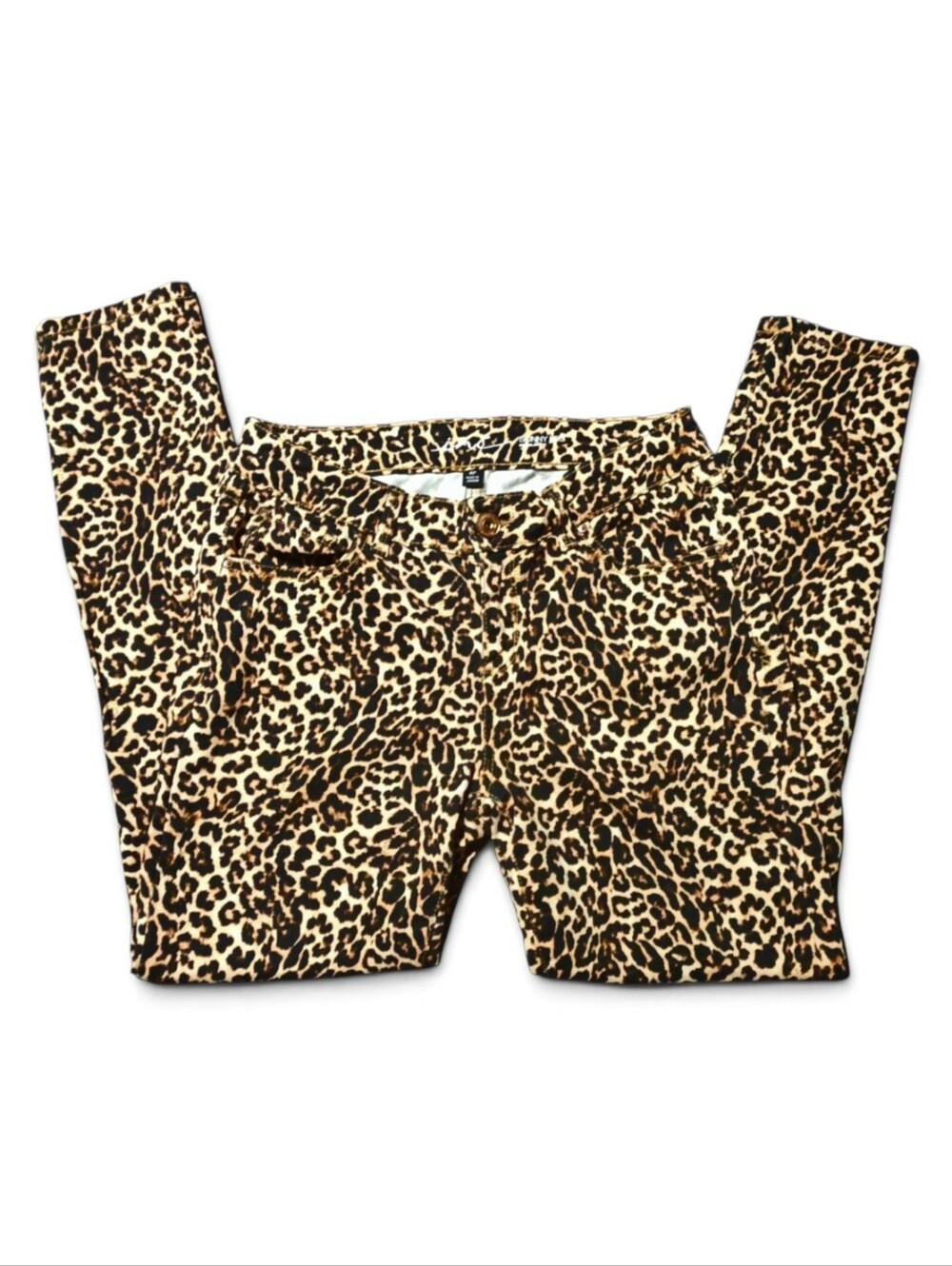 INC International Concepts Leopard Skinny Jeans Petite 4P Animal Print